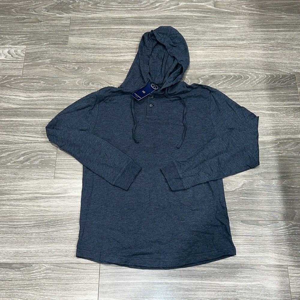 Michael Brandon hooded Henley. Size L. NWT